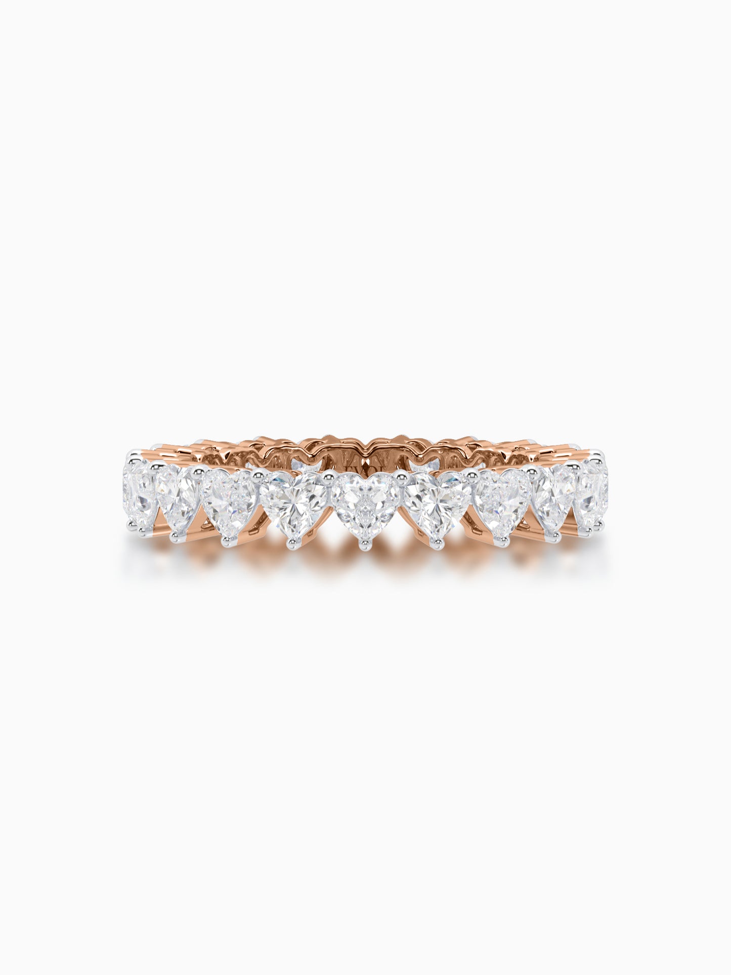 Cupid heart diamond eternity ring - Evol Jewels