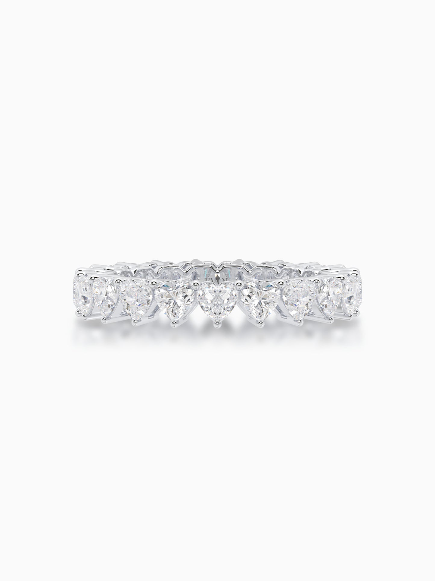 Cupid heart diamond eternity ring