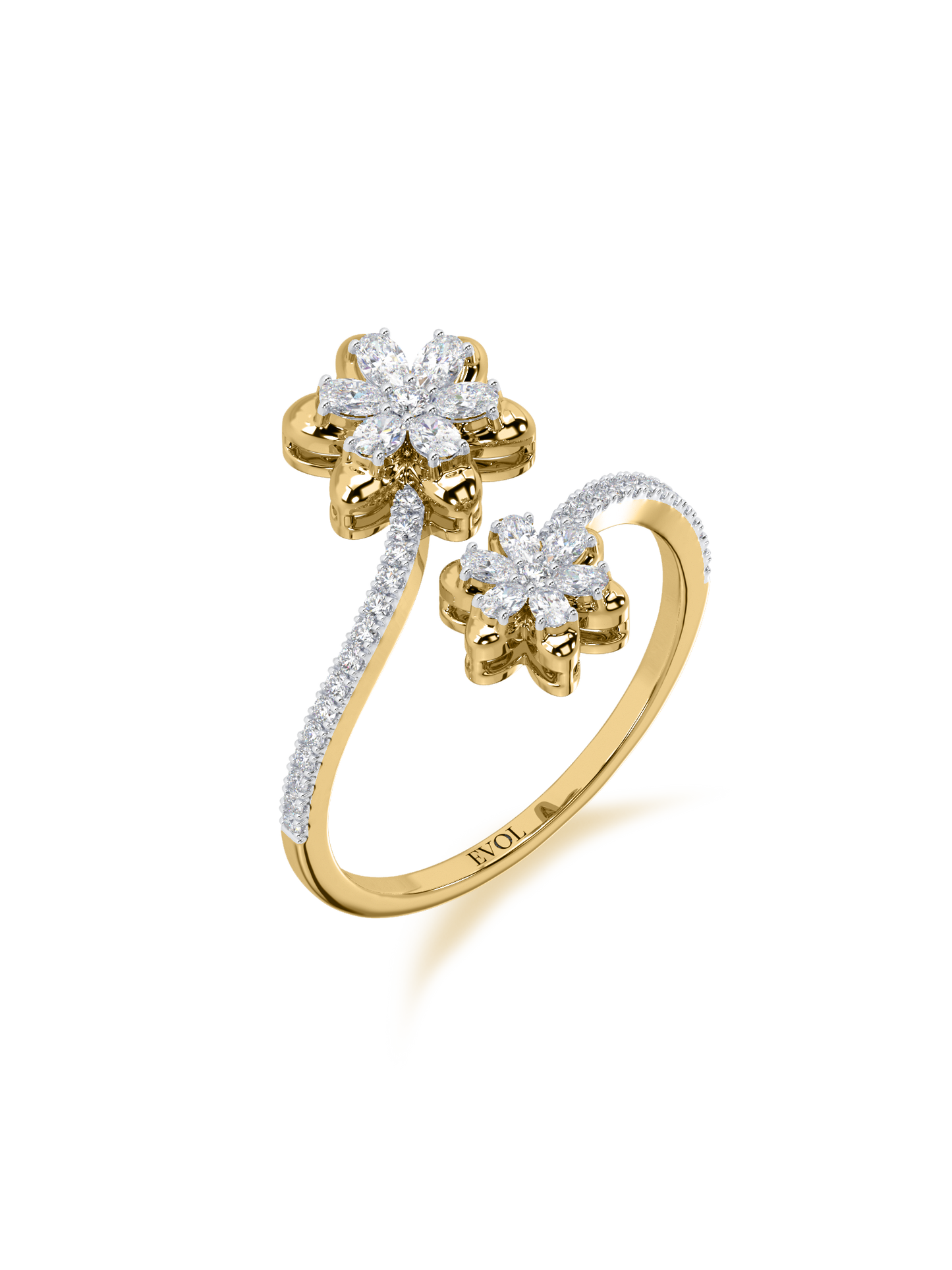 Twin Flame Diamond Ring - Evol Jewels