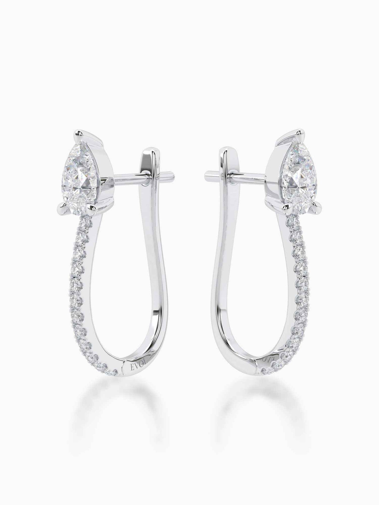 Urbane Diamond J-hoop Earrings