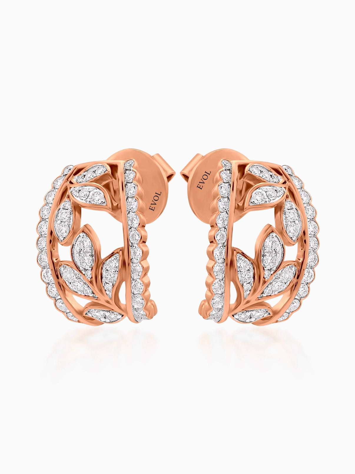 Petal Lace Diamond Earrings