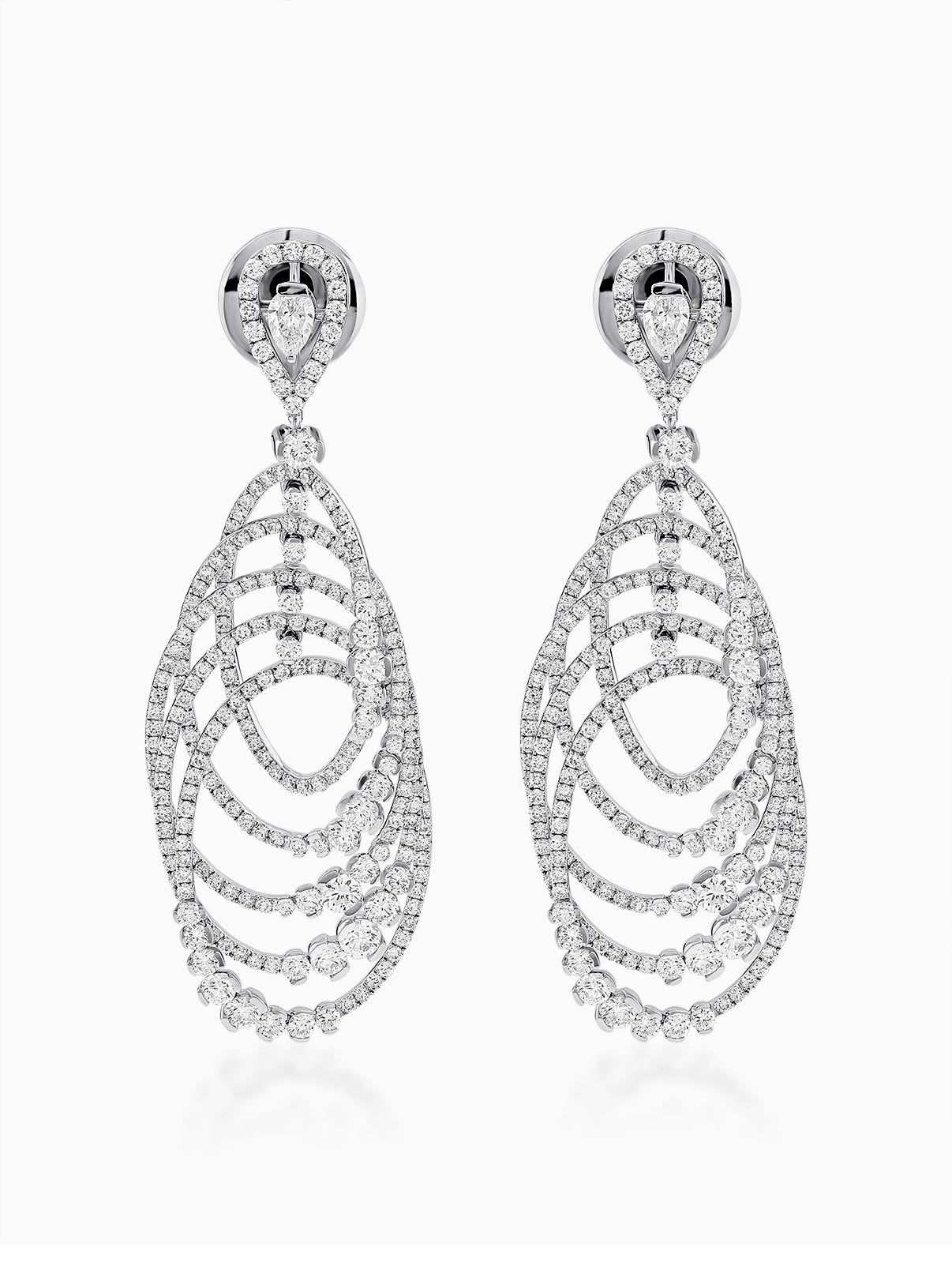 Cascade Diamond Chandelier Earrings - Evol Jewels