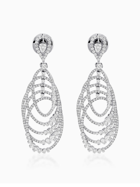 Cascade Diamond Chandelier Earrings - Evol Jewels