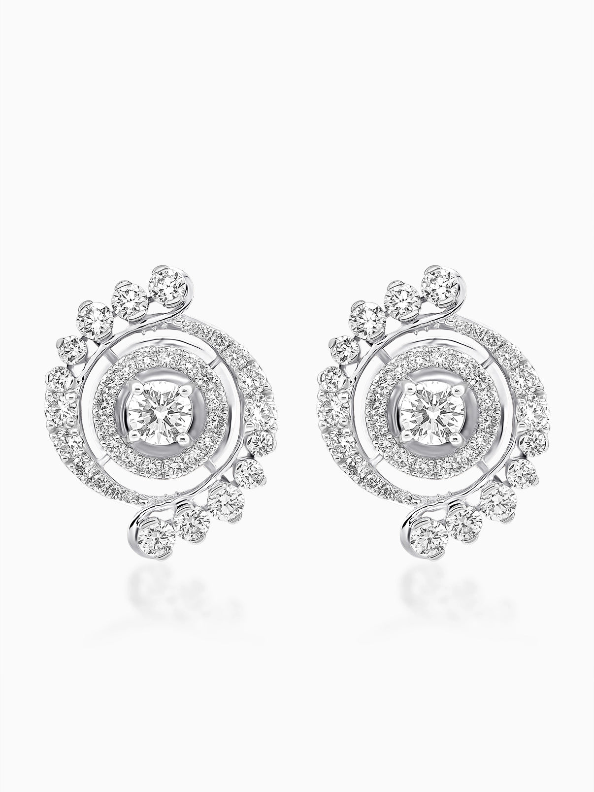 Radiant Spiral Diamond Earrings