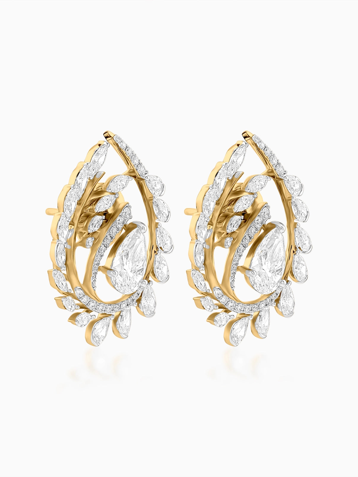 Blossom Vine Diamond Earrings - Evol Jewels