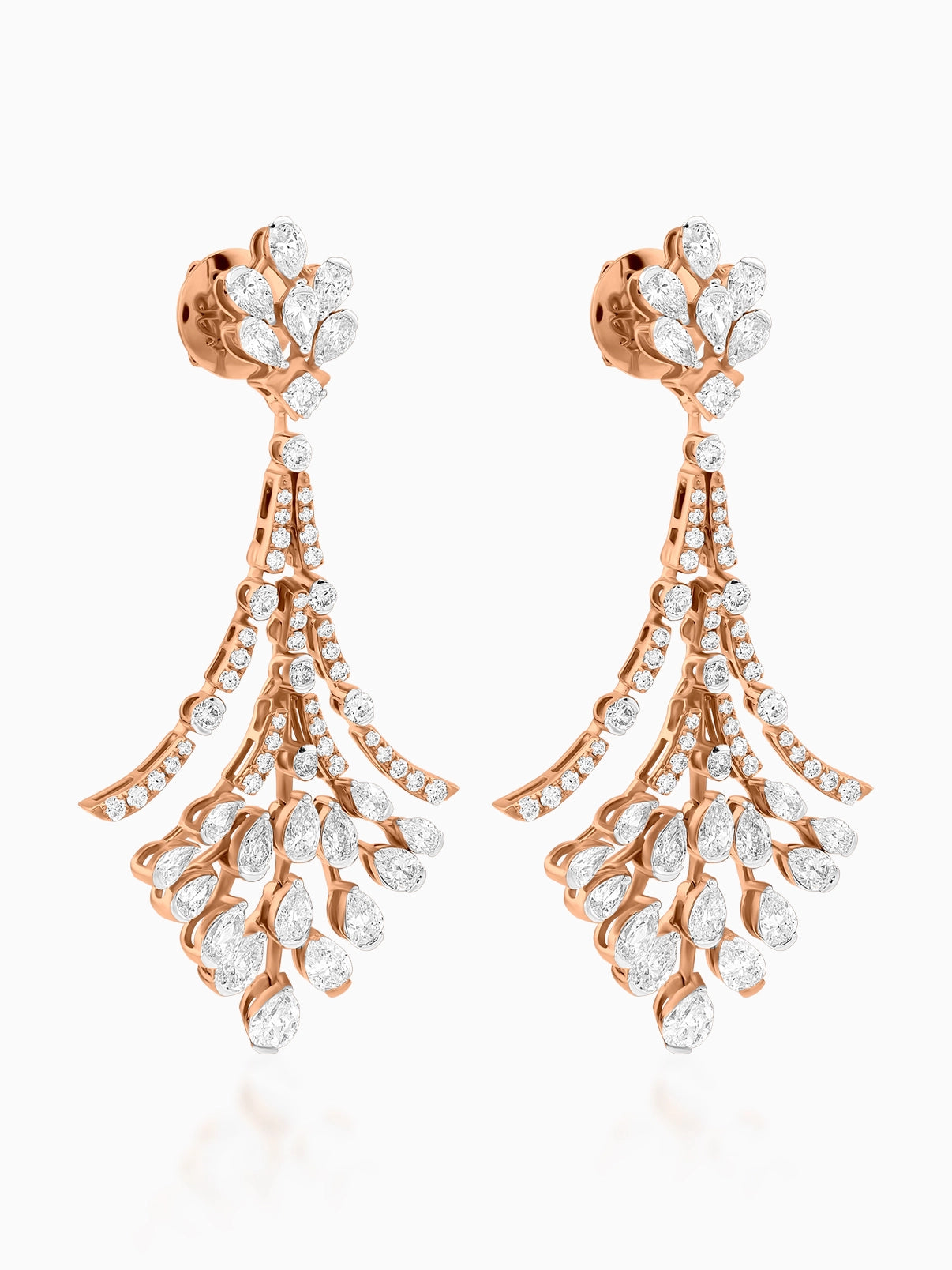 Ethereal Cascade Diamond Earrings - Evol Jewels