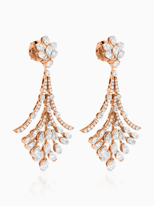 Ethereal Cascade Diamond Earrings - Evol Jewels