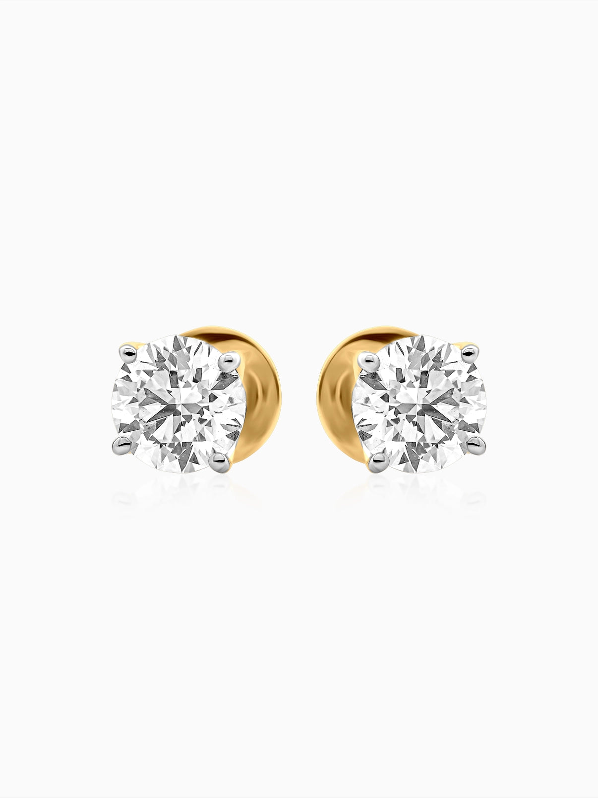 Classic Round Solitaire Studs