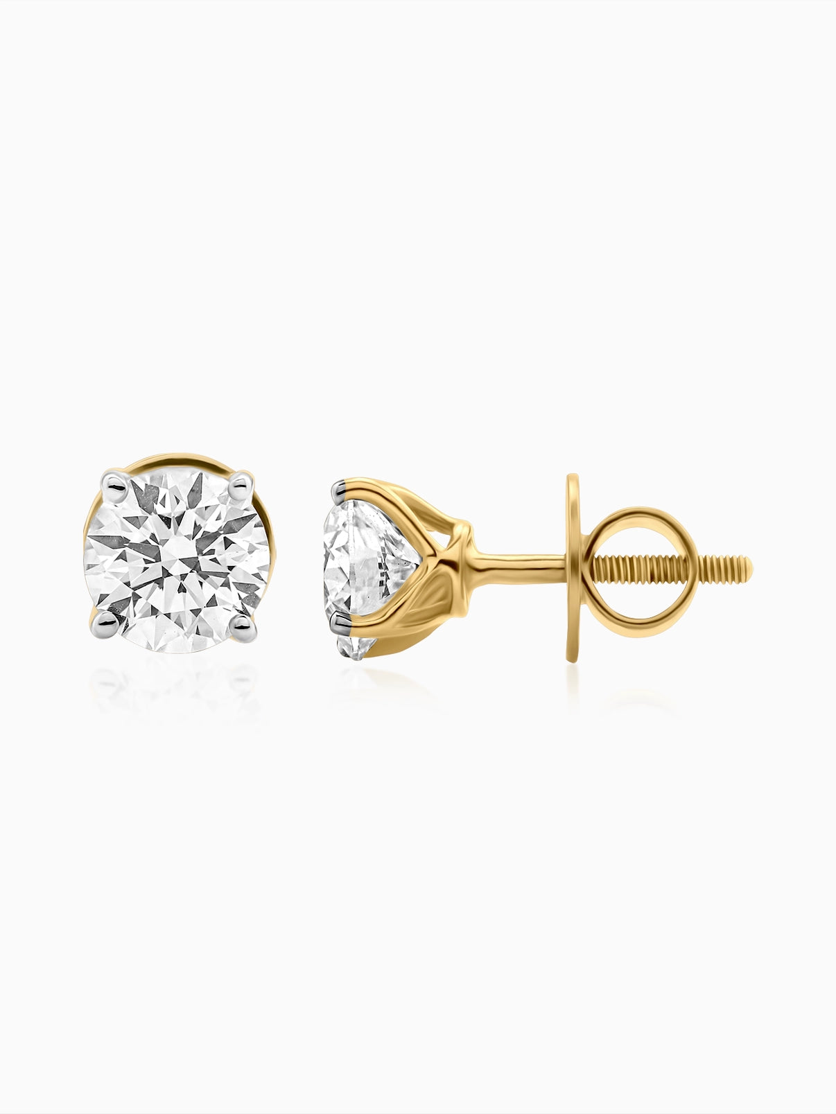 Classic Round Solitaire Studs