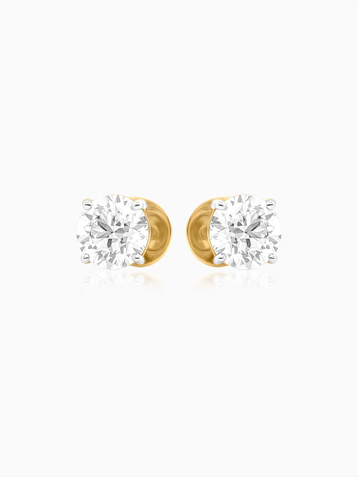 Classic Round Solitaire Studs