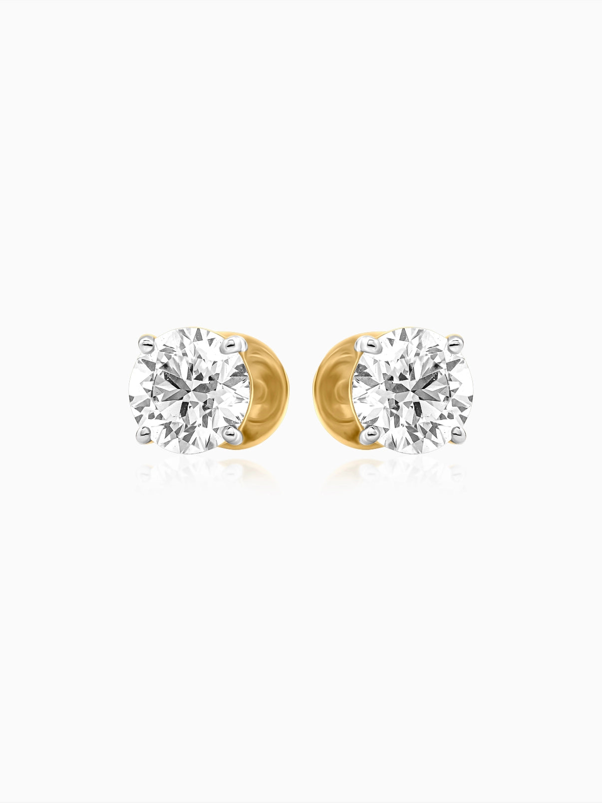 Classic Round Solitaire Studs