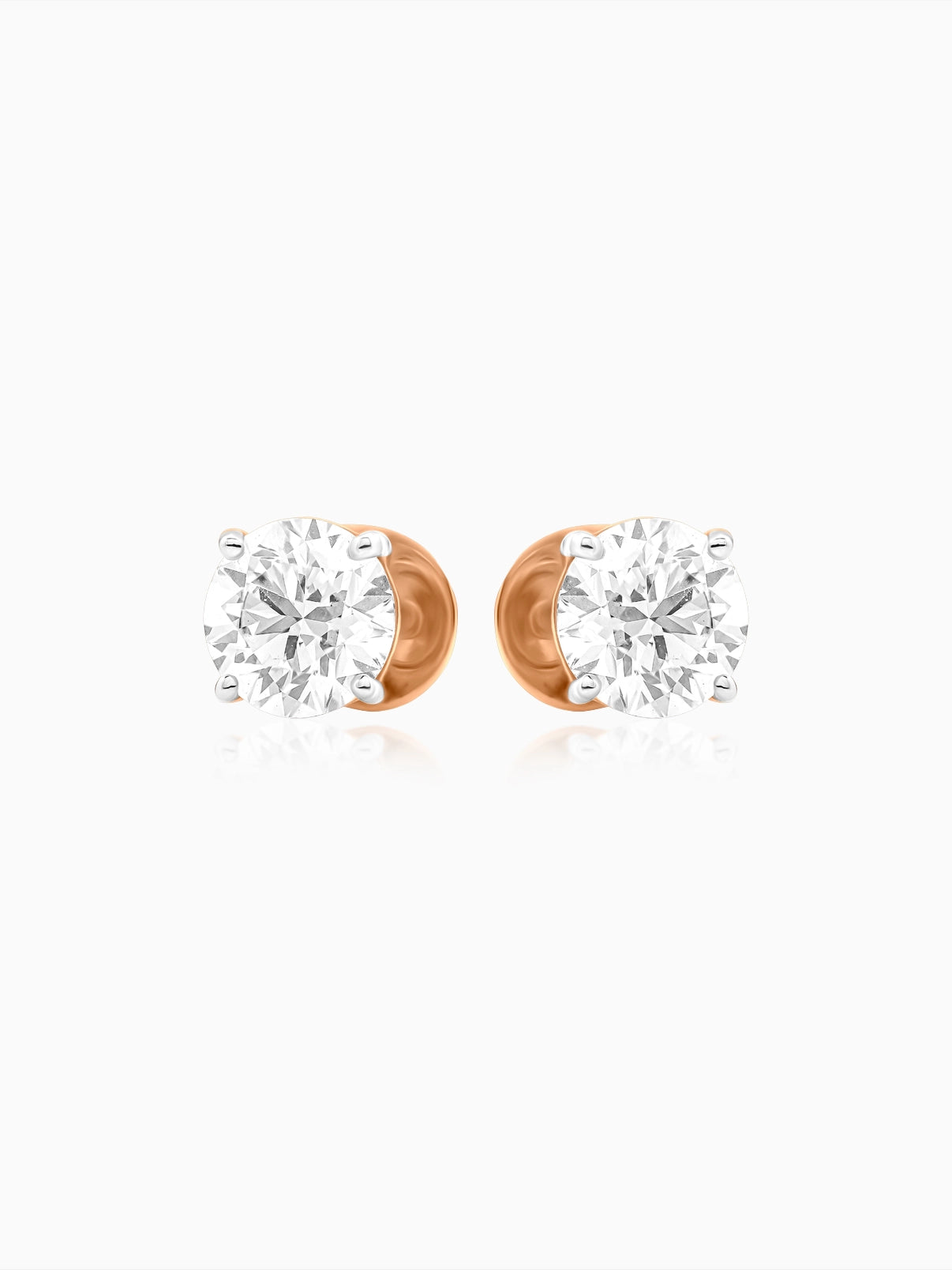Classic Round Solitaire Studs