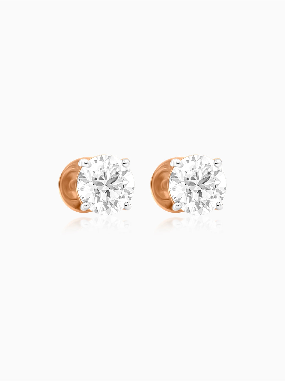 Classic Round Solitaire Studs