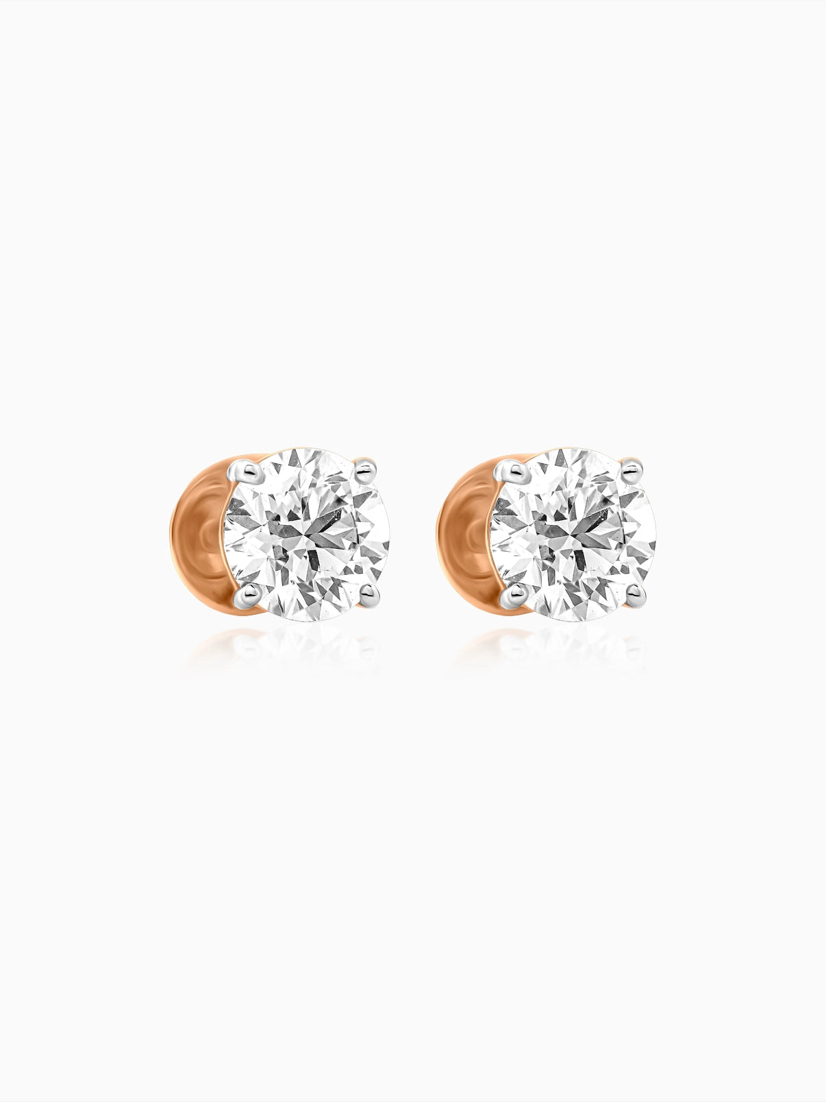 Classic Round Solitaire Studs