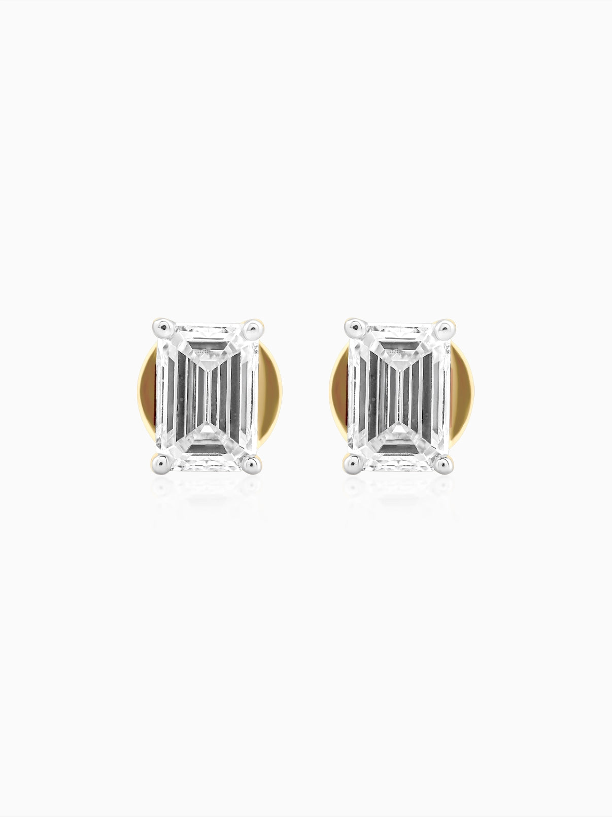 Classic Emerald Solitaire Studs - Evol Jewels