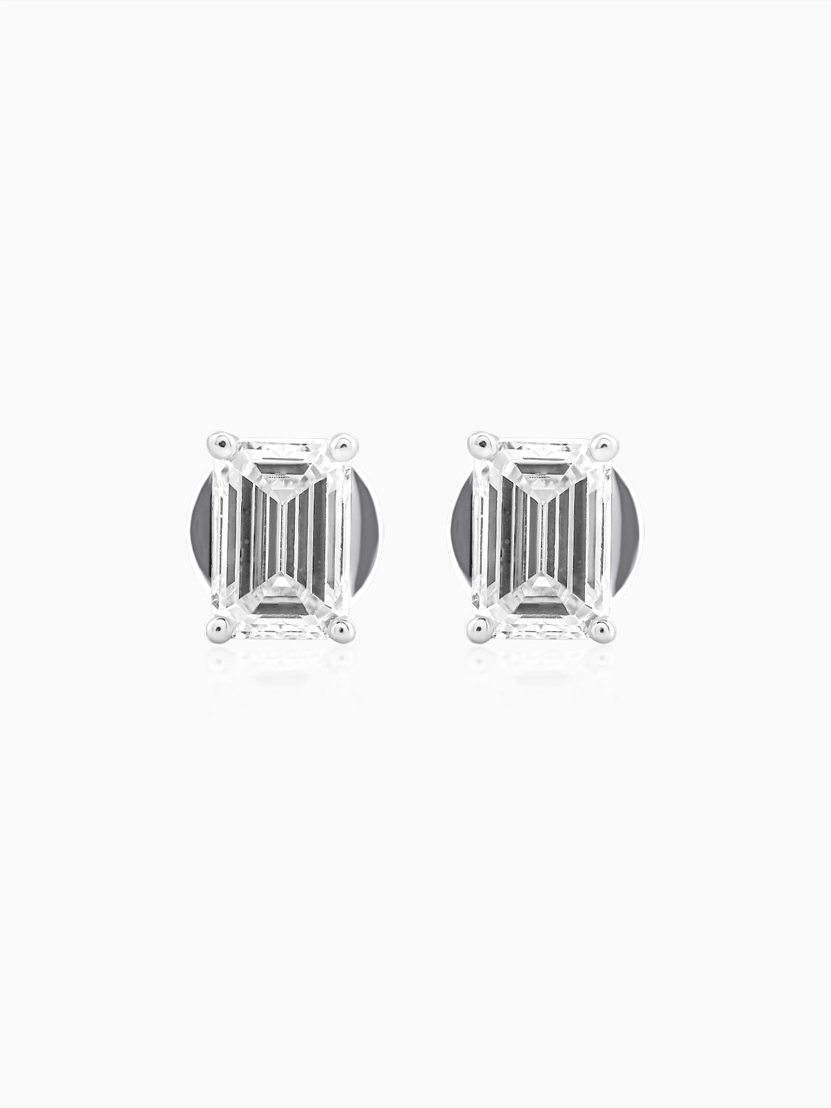 Classic Emerald Solitaire Studs - Evol Jewels