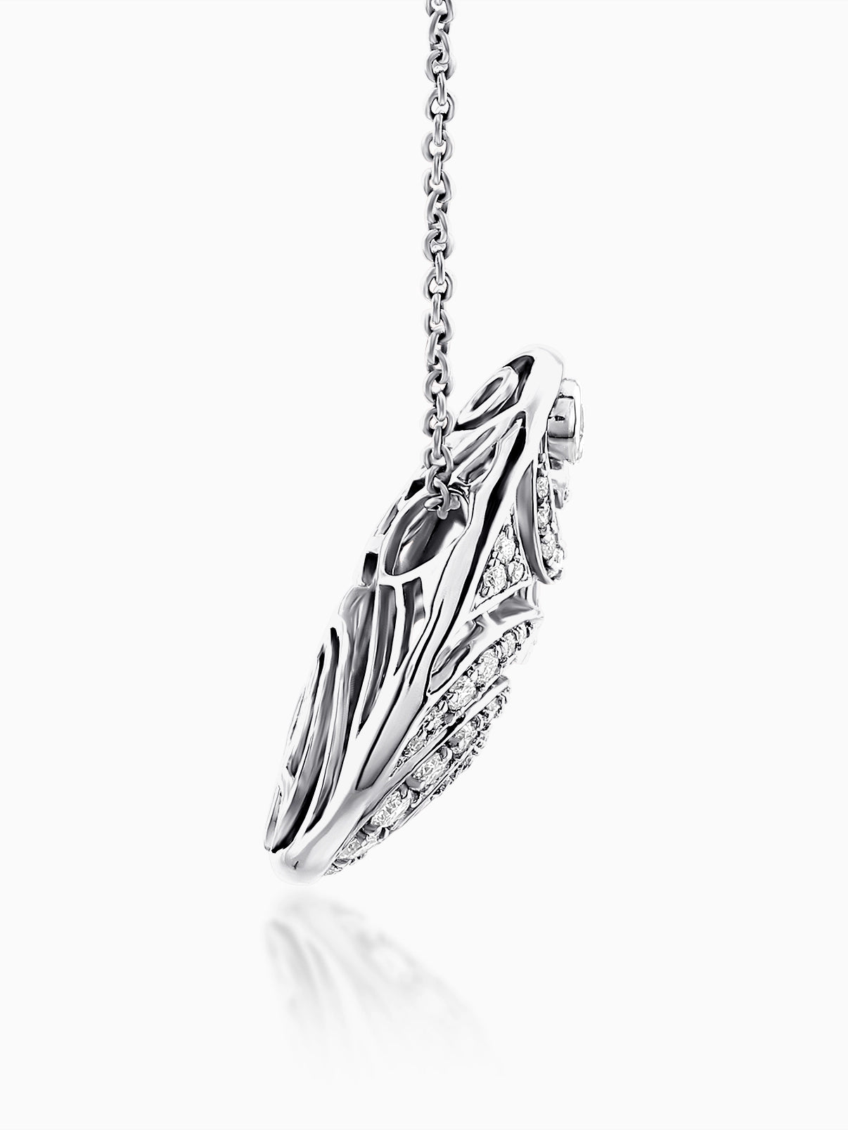 Swirl Drop Diamond Pendant - Evol Jewels