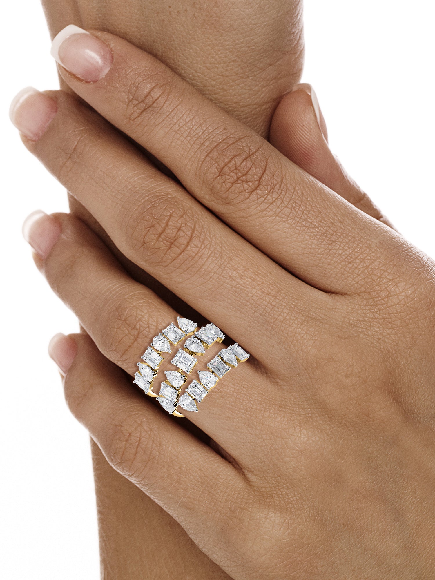 Twisted Twinkles Diamond Ring - Evol Jewels