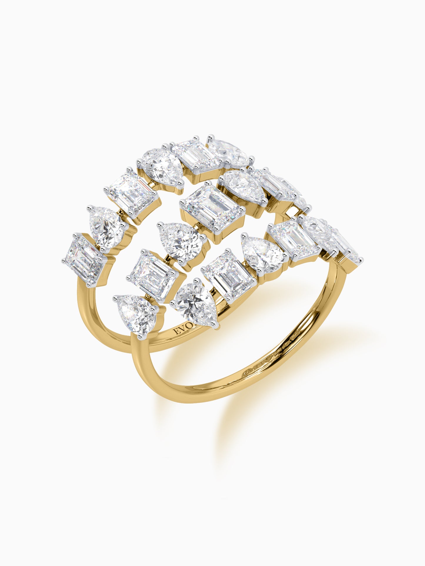 Twisted Twinkles Diamond Ring - Evol Jewels