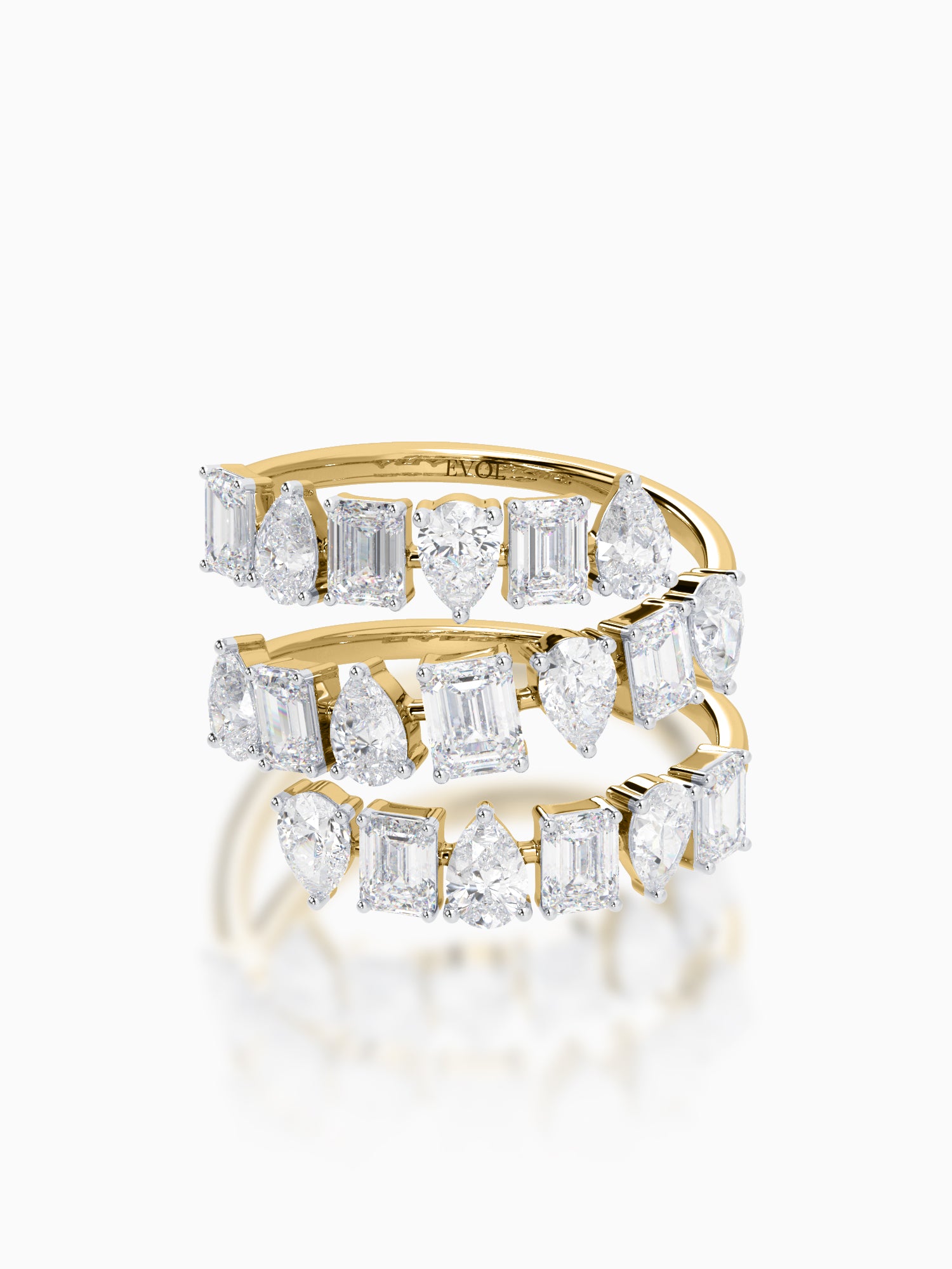 Twisted Twinkles Diamond Ring - Evol Jewels
