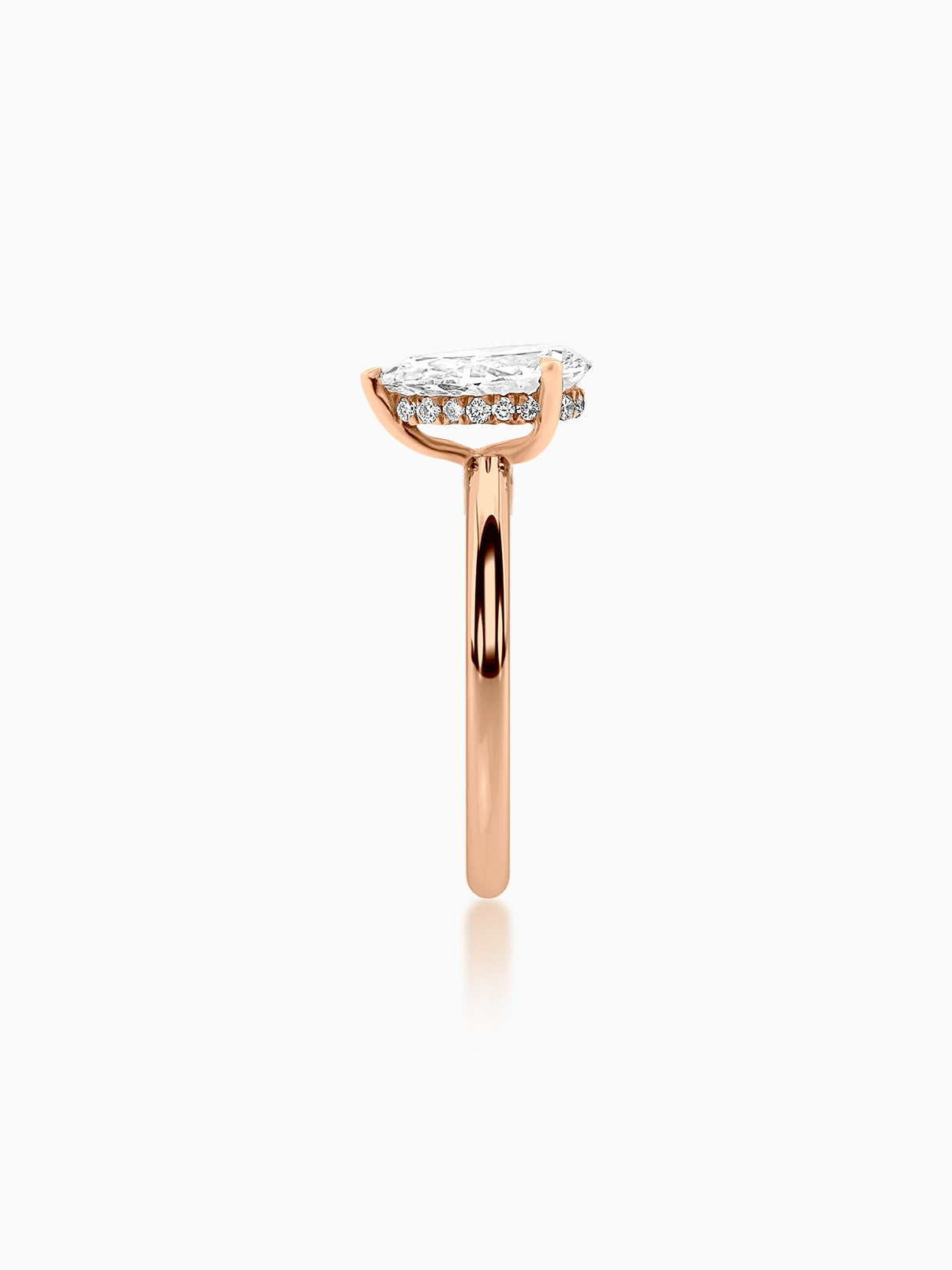 Halo Pear Diamond Ring