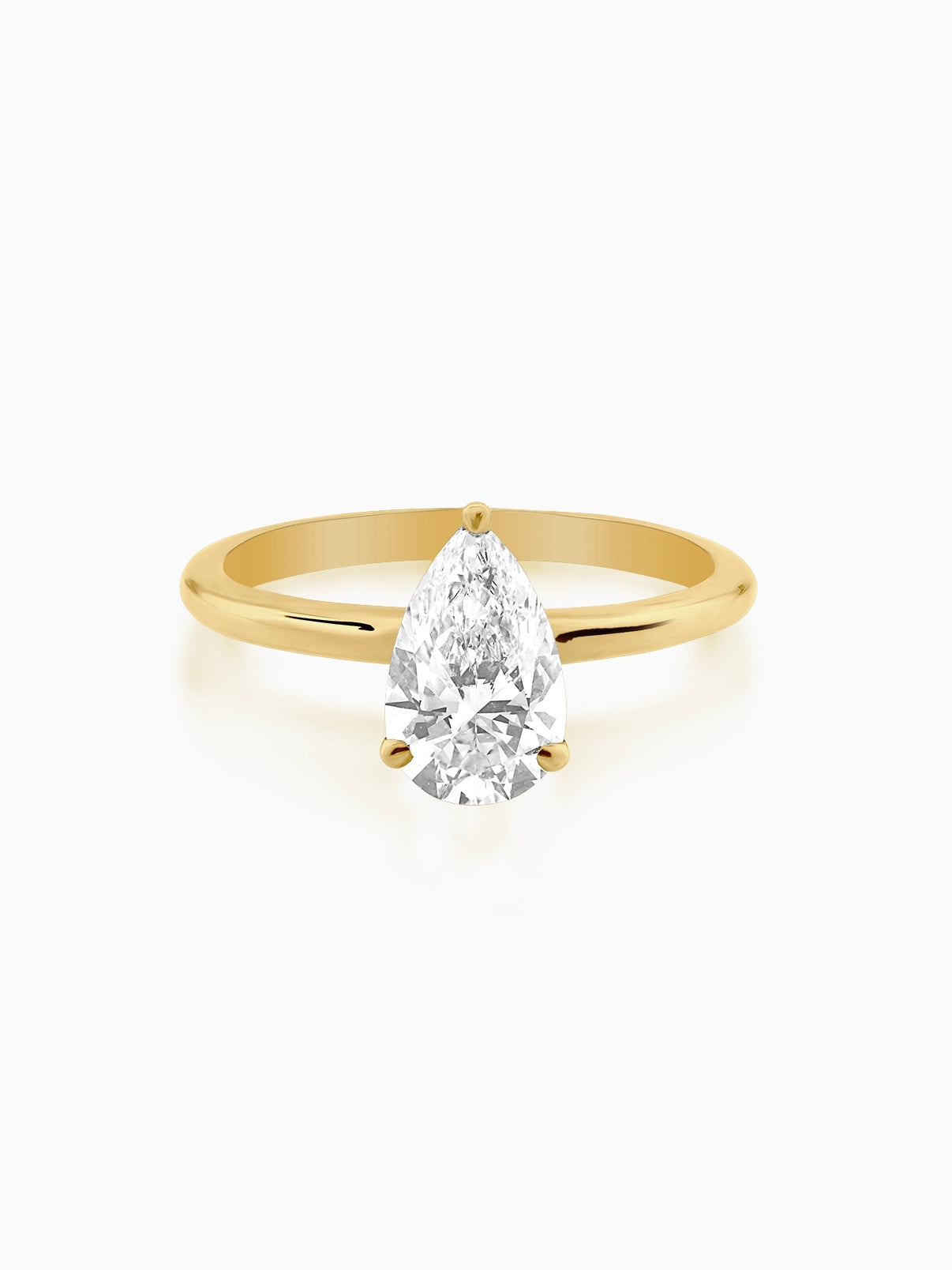 Halo Pear Diamond Ring
