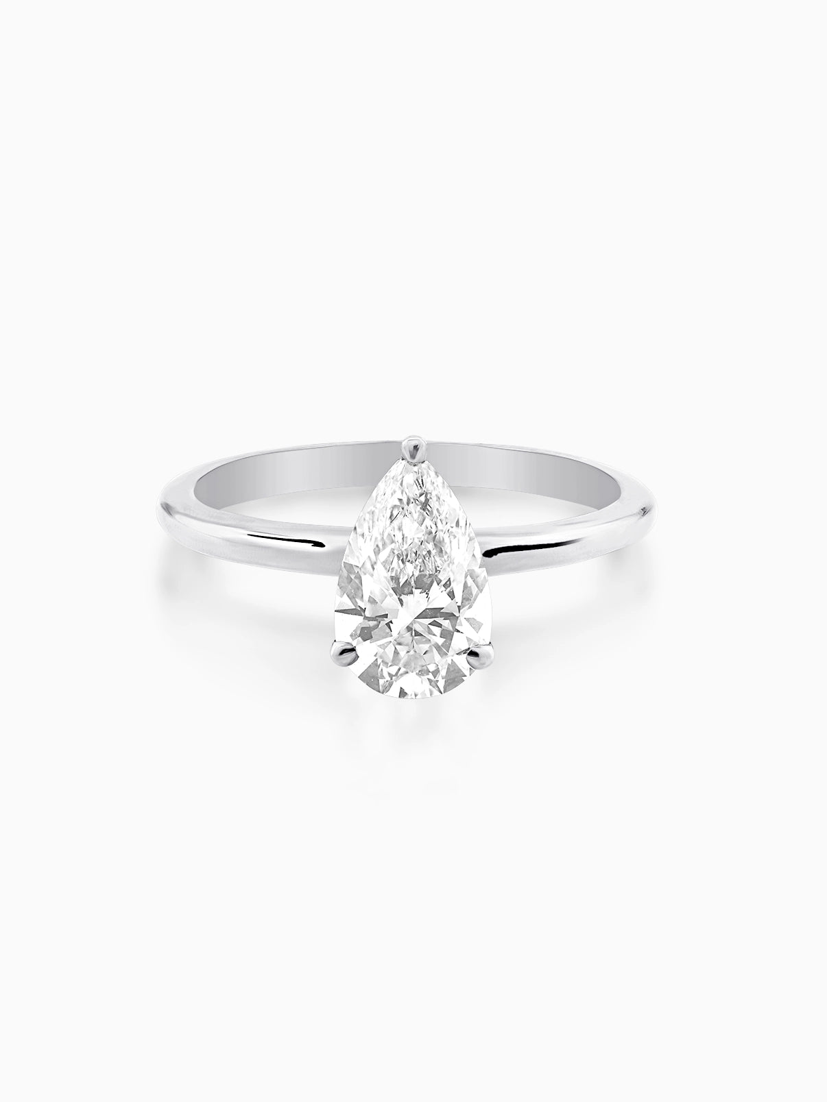 Halo Pear Diamond Ring