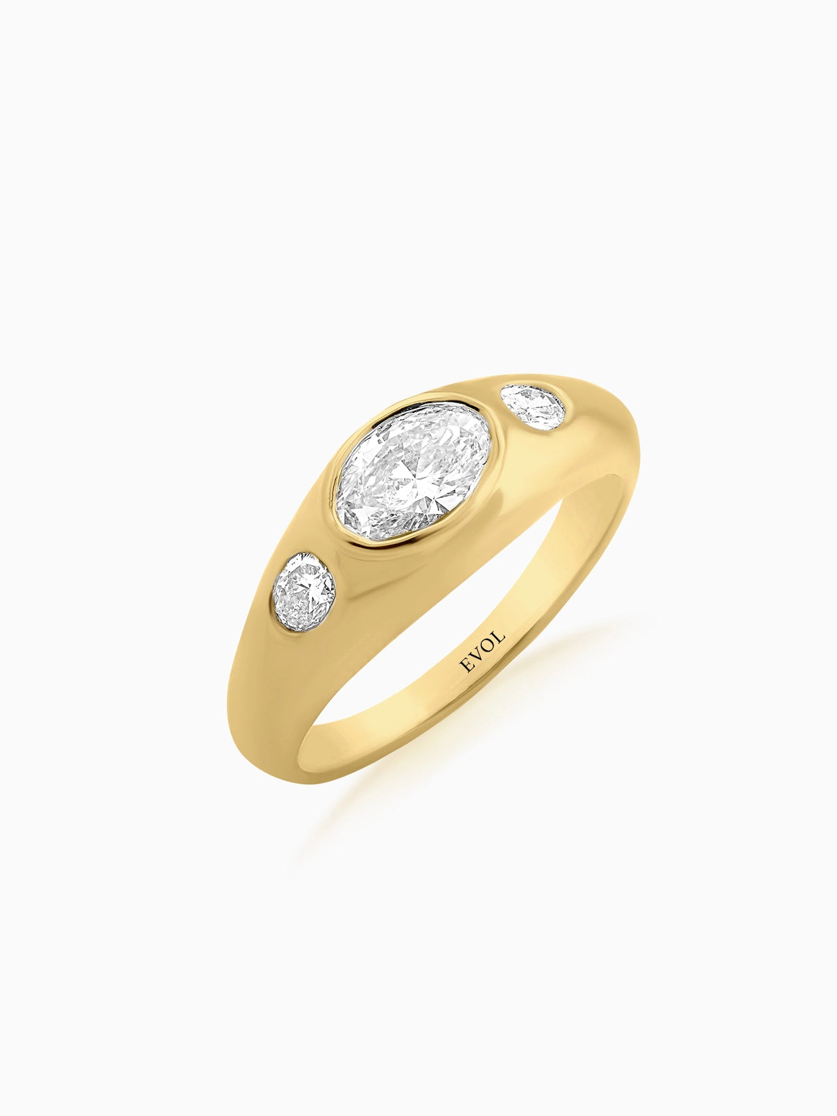 Solene Diamond Signet - Evol Jewels
