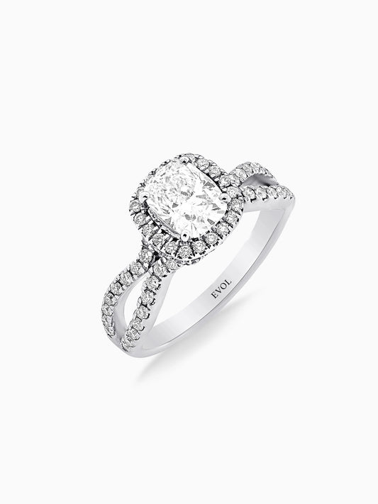 Infinity Halo Diamond Ring - Evol Jewels