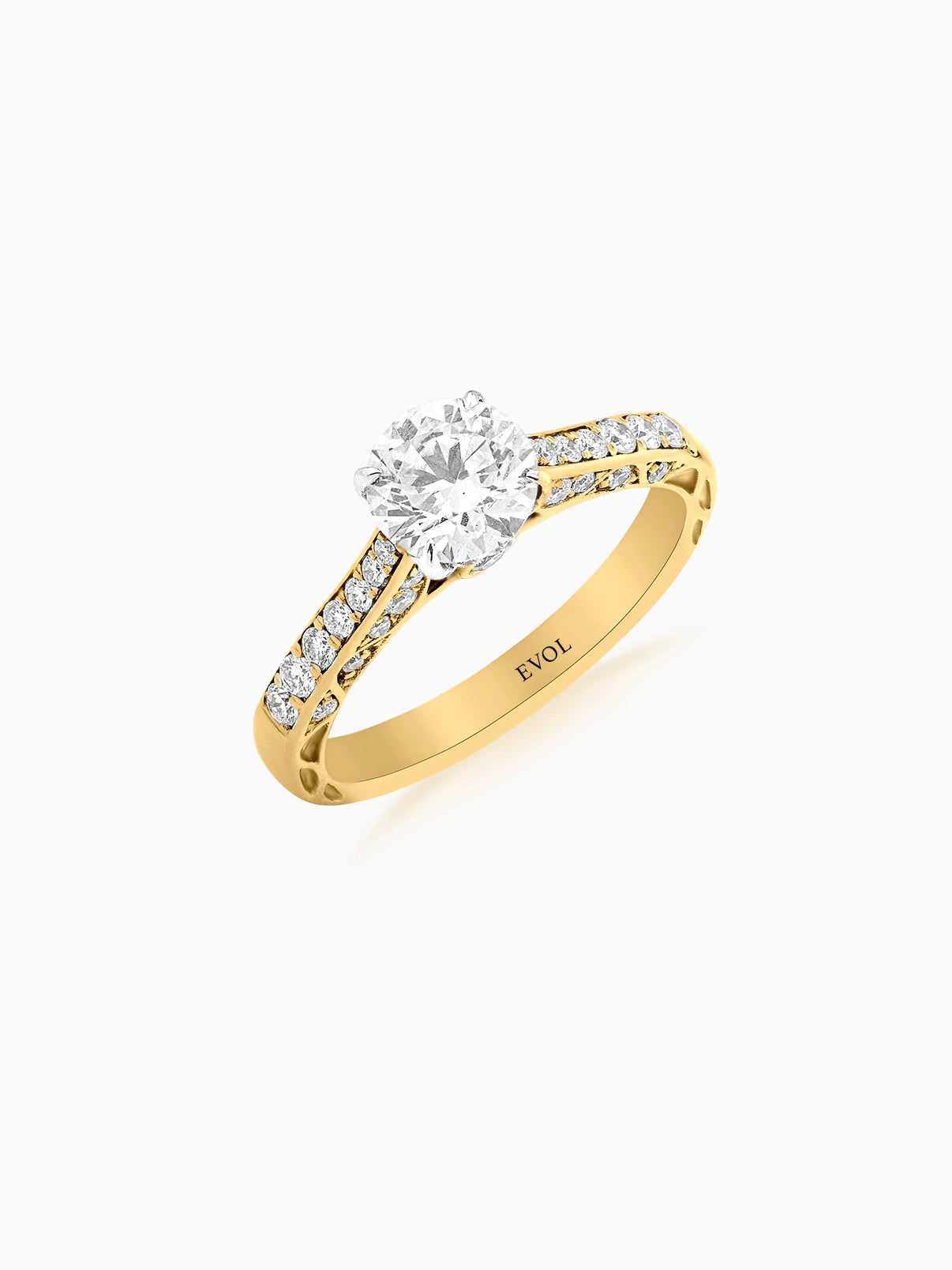 Elyse Round Diamond Solitaire - Evol Jewels