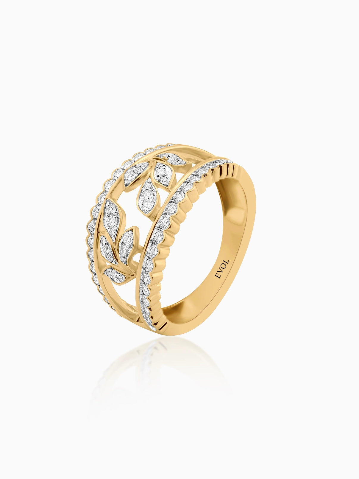 Seraphine Leaf Diamond Ring - Evol Jewels