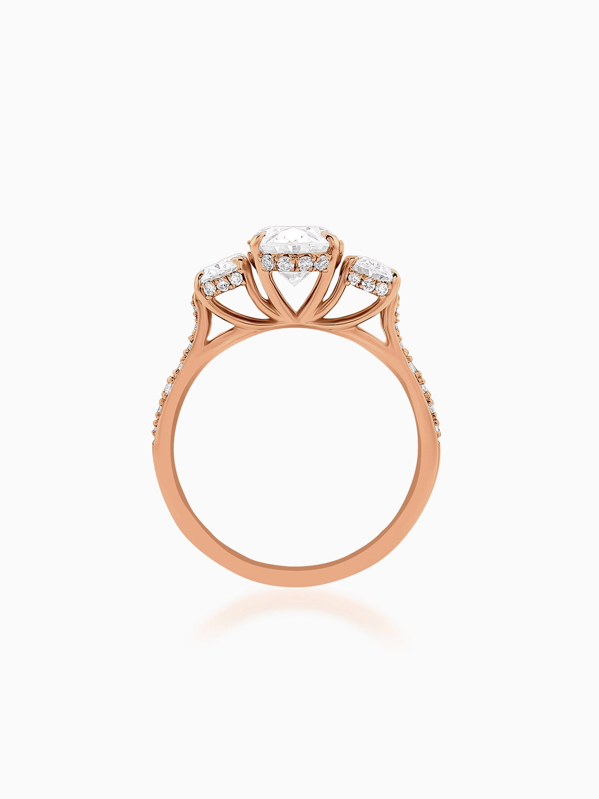 Radiant Trinity Diamond Ring - Evol Jewels