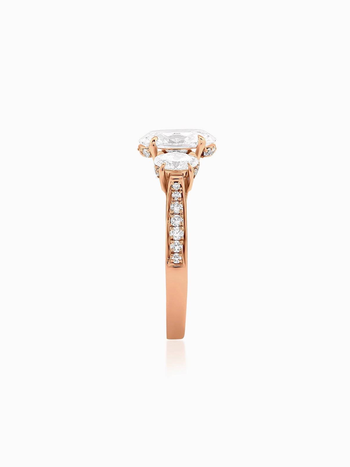 Radiant Trinity Diamond Ring - Evol Jewels