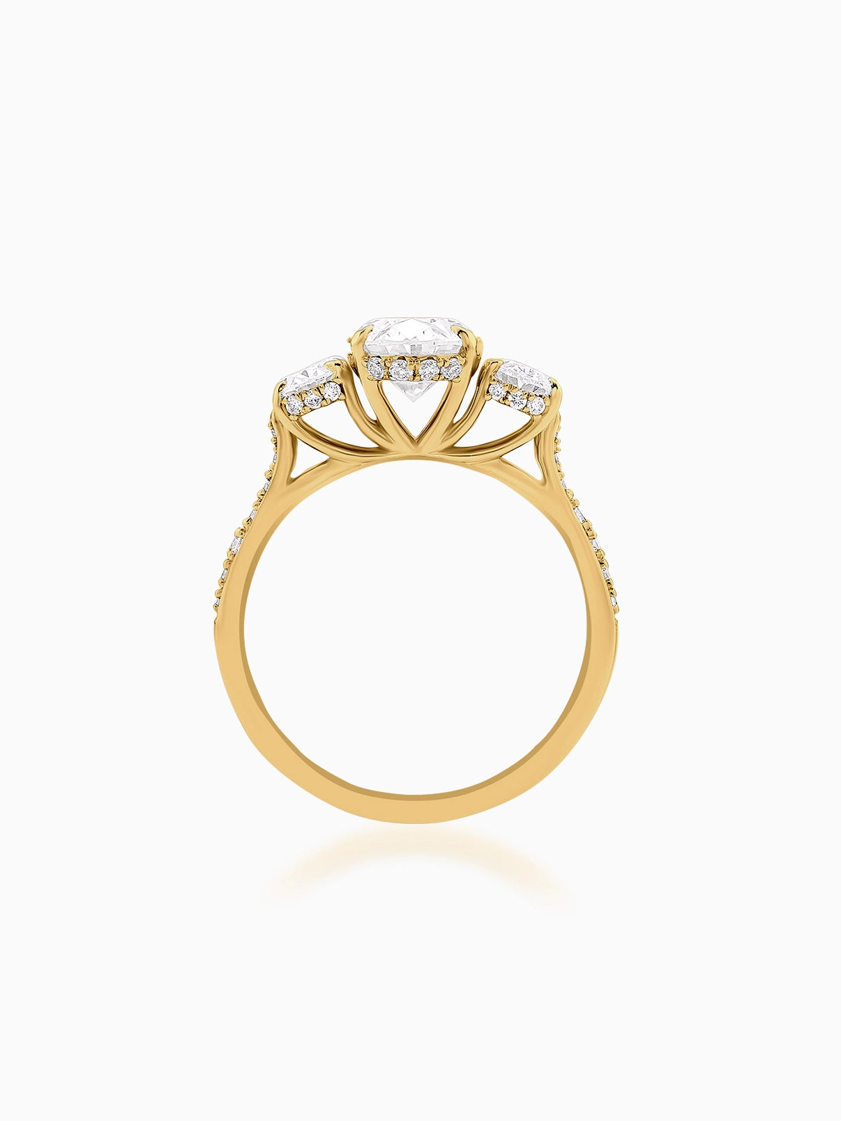 Radiant Trinity Diamond Ring - Evol Jewels