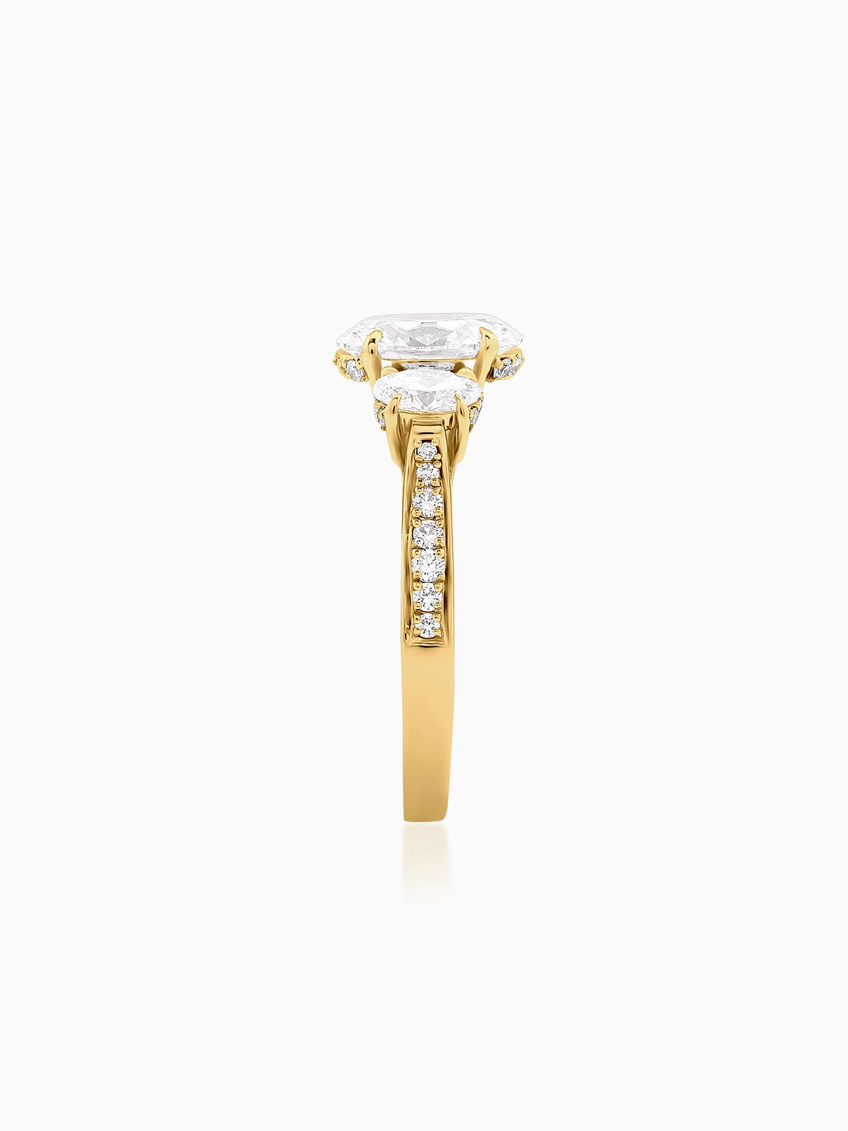 Radiant Trinity Diamond Ring - Evol Jewels