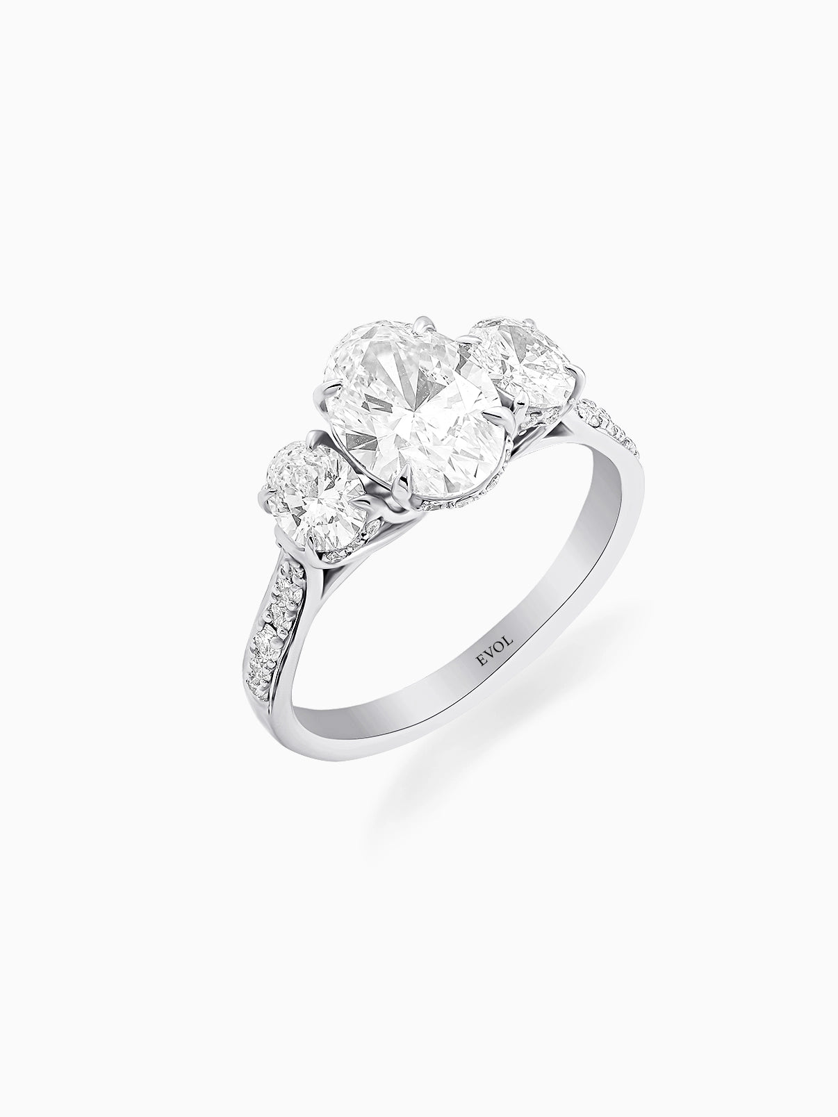 Radiant Trinity Diamond Ring - Evol Jewels