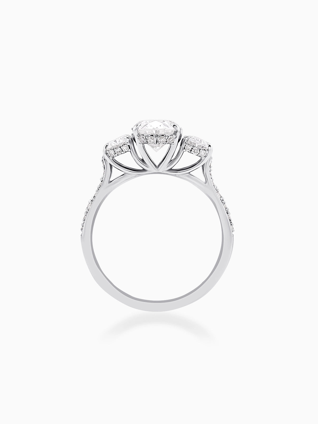 Radiant Trinity Diamond Ring - Evol Jewels