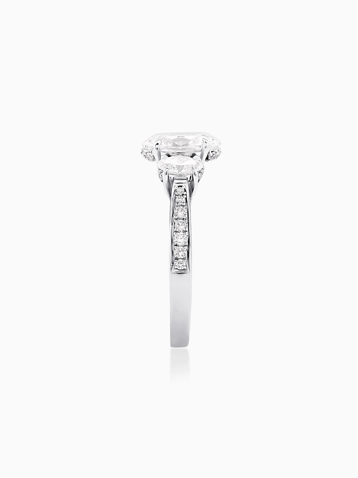 Radiant Trinity Diamond Ring - Evol Jewels
