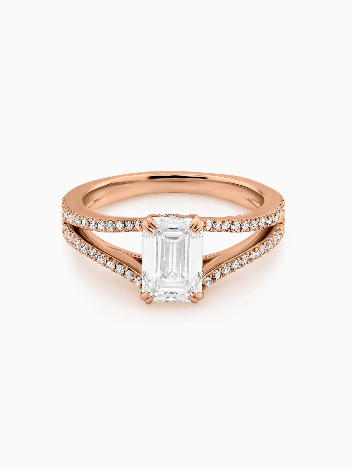 Lustrous Split Emerald Ring - Evol Jewels