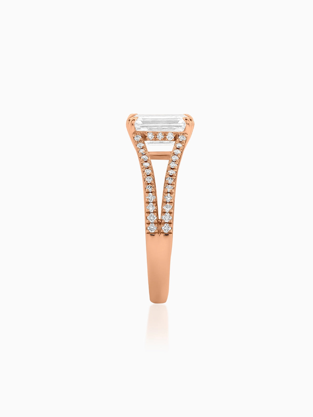 Lustrous Split Emerald Ring - Evol Jewels