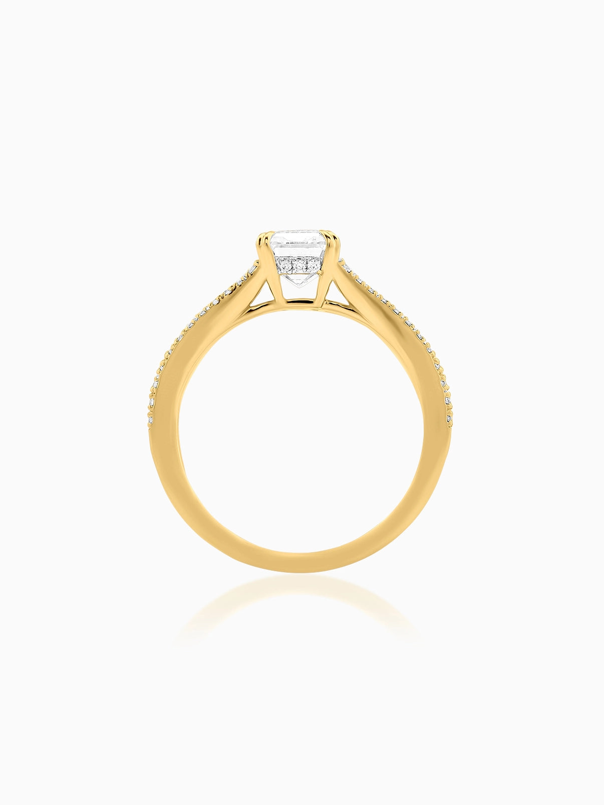 Lustrous Split Emerald Ring - Evol Jewels