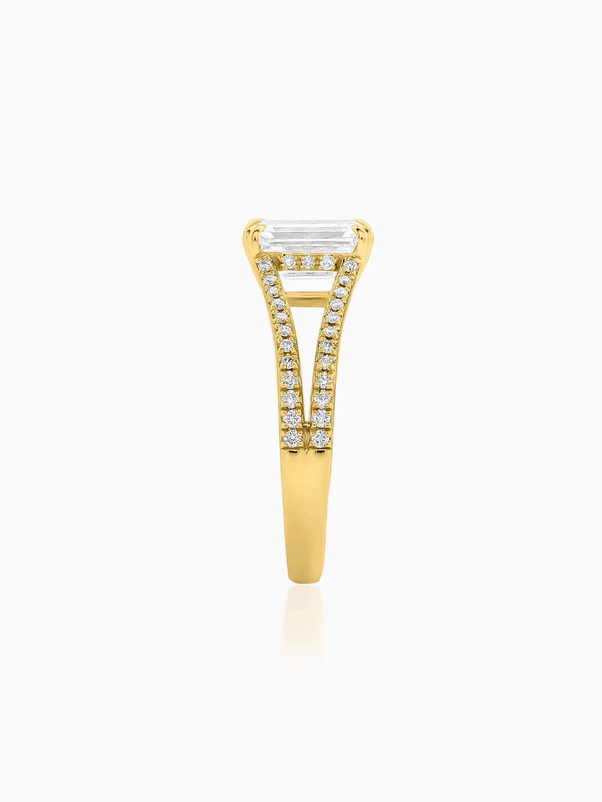 Lustrous Split Emerald Ring - Evol Jewels