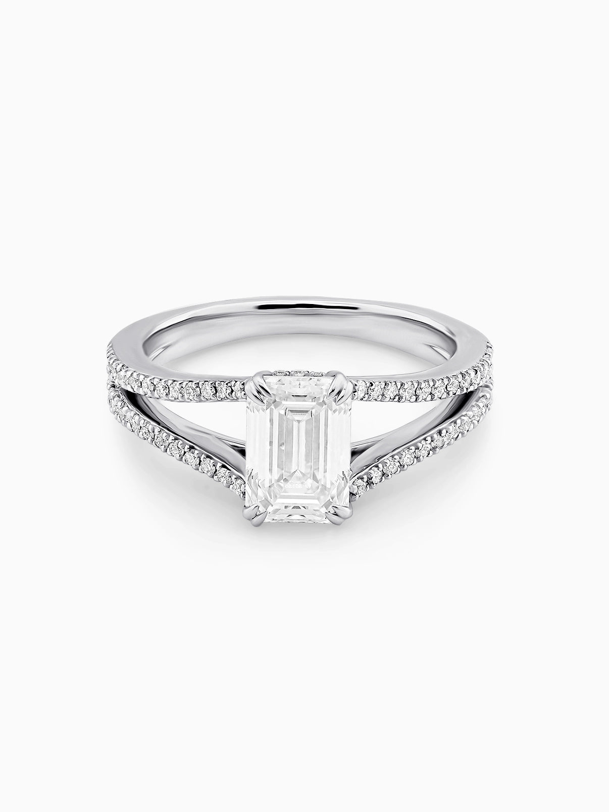 Lustrous Split Emerald Ring - Evol Jewels