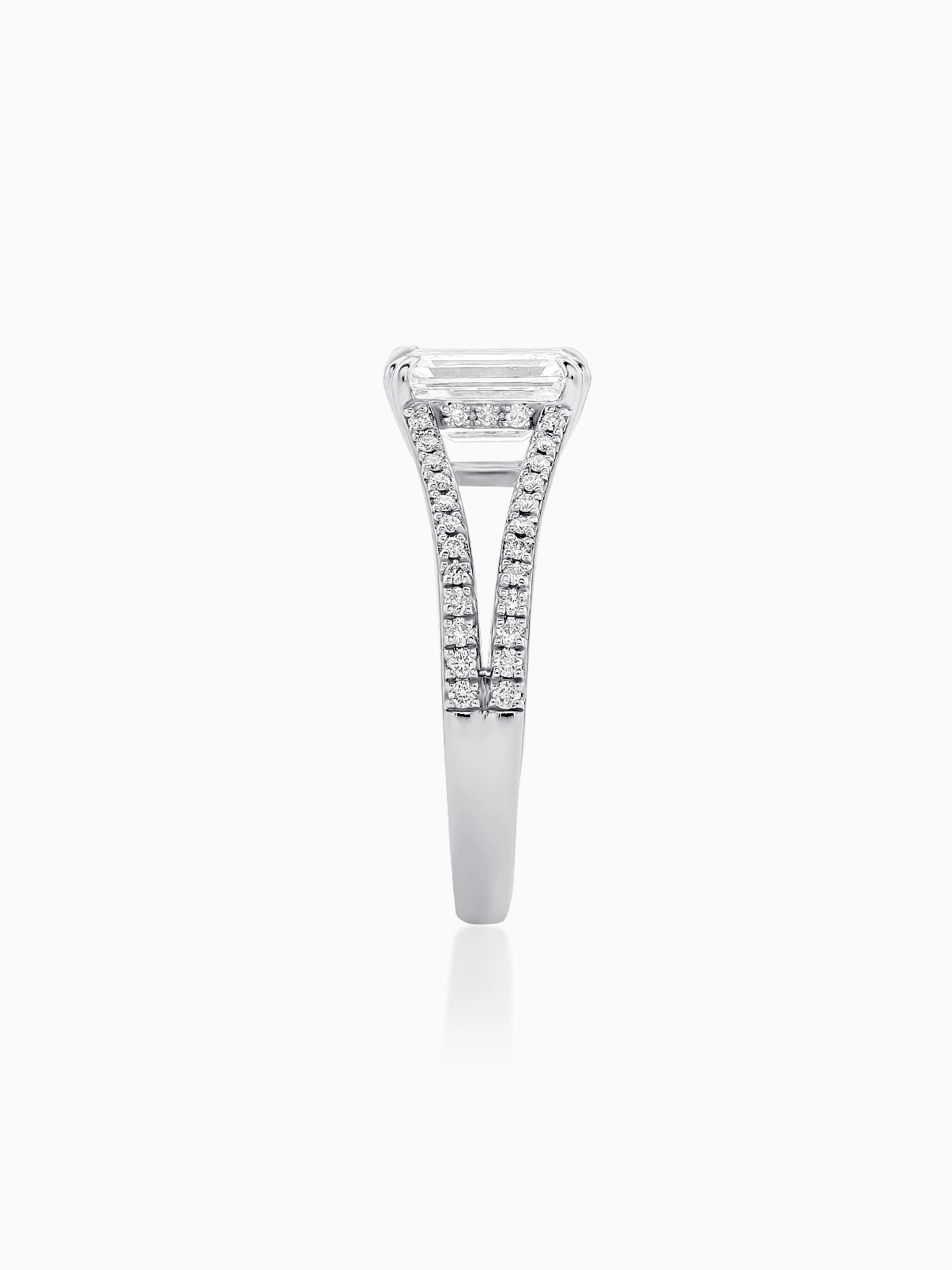Lustrous Split Emerald Ring - Evol Jewels