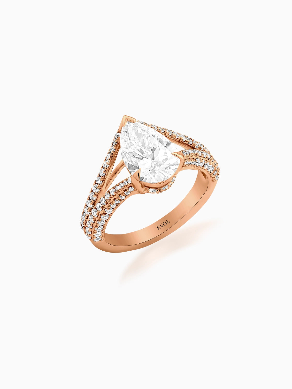 Ethereal Pear Diamond Ring - Evol Jewels