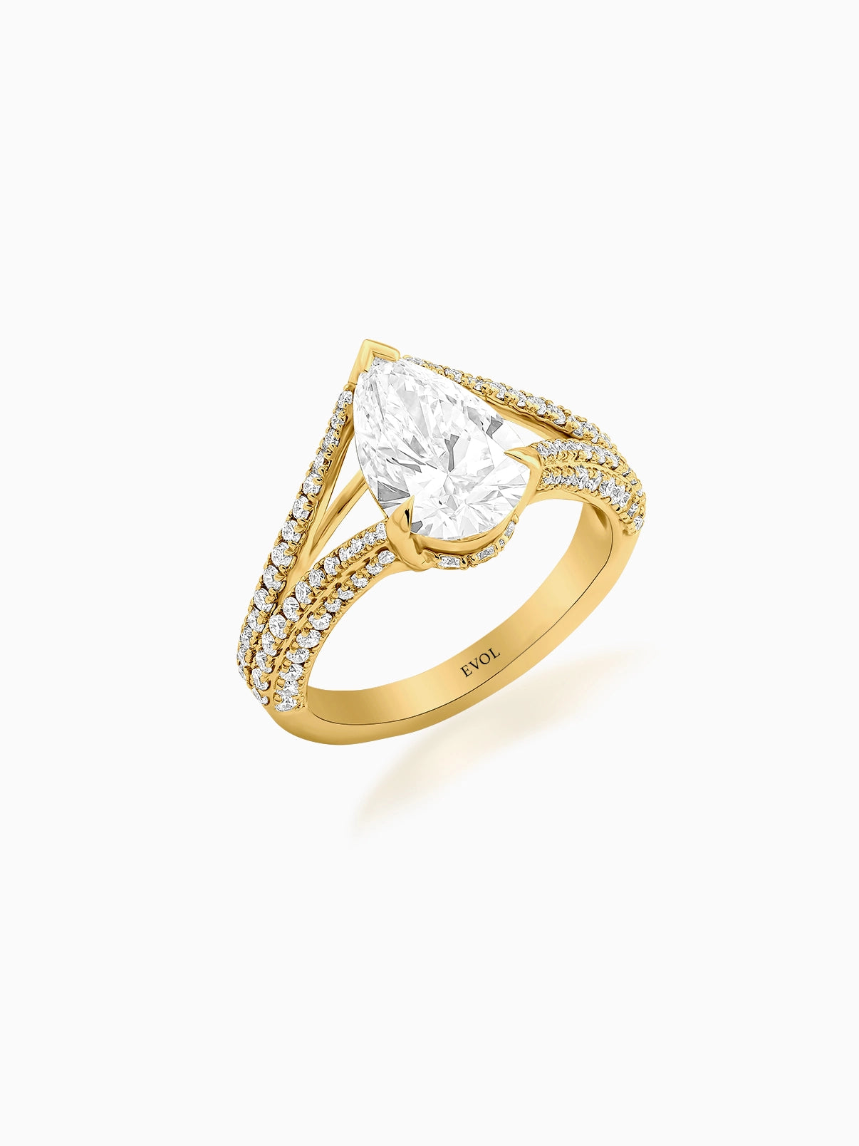 Ethereal Pear Diamond Ring - Evol Jewels