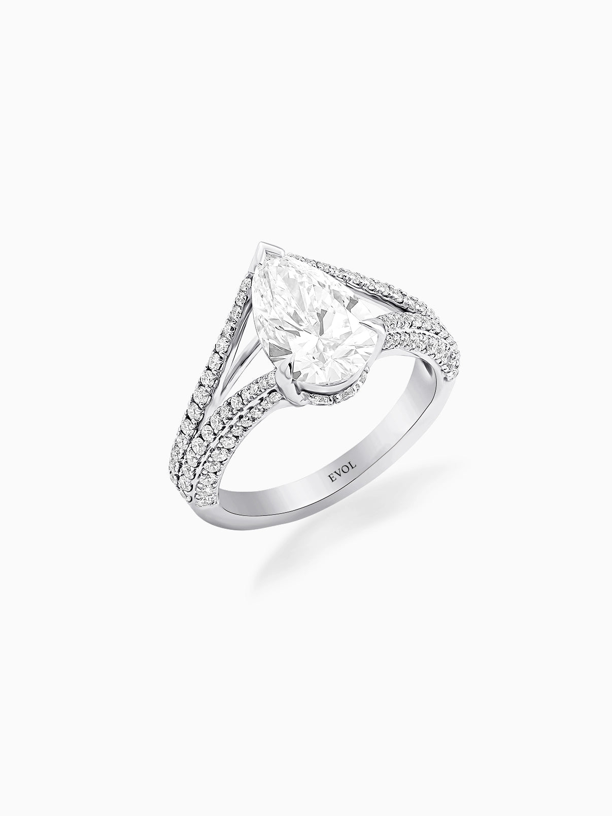 Ethereal Pear Diamond Ring - Evol Jewels