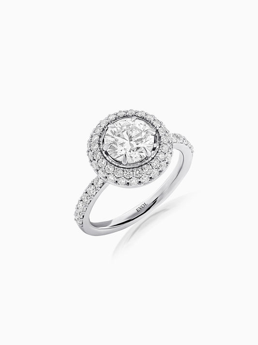 Halo Glow Diamond Ring - Evol Jewels