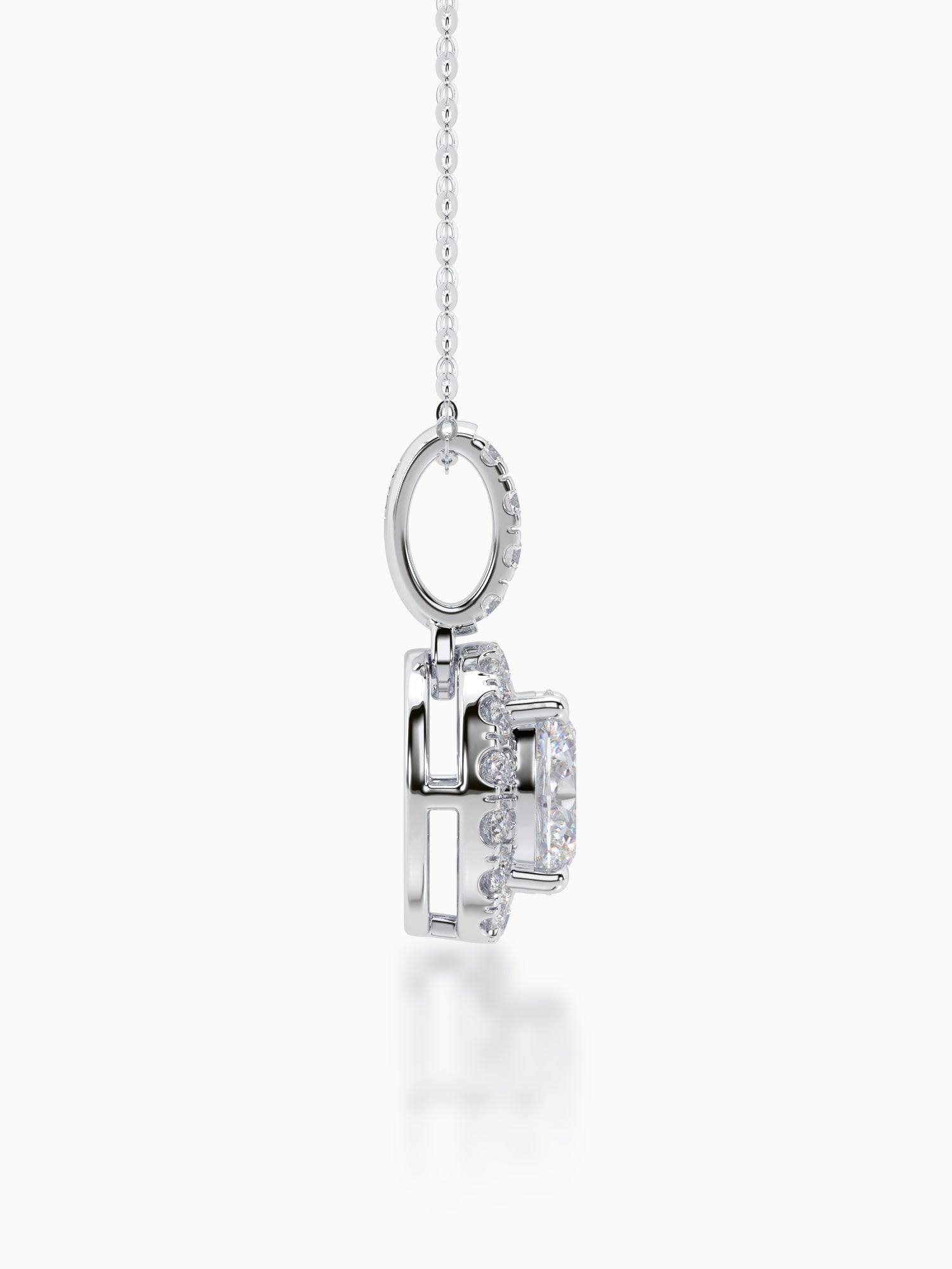 Davina Diamond Halo Pendant - Evol Jewels