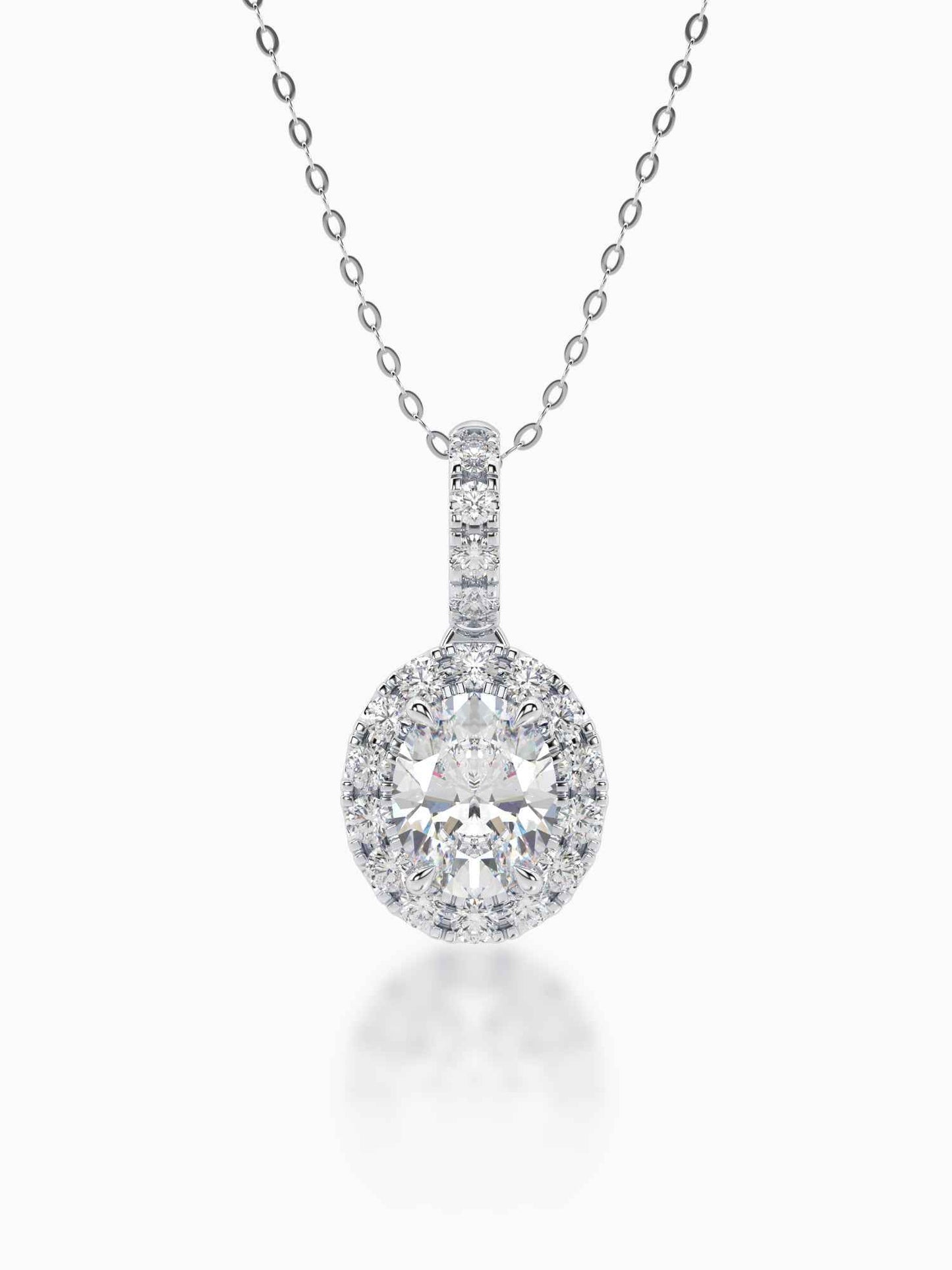 Davina Diamond Halo Pendant
